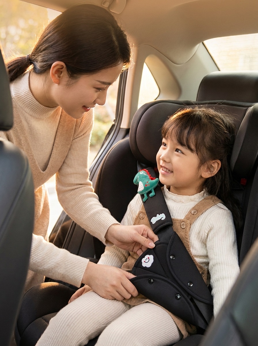 Car Seatbelt Shoulder Pad, Children's Anti-Neck Strangulation Protective Cover, Cartoon Car Seatbelt Belly Protector, Cross-Border Hot Item