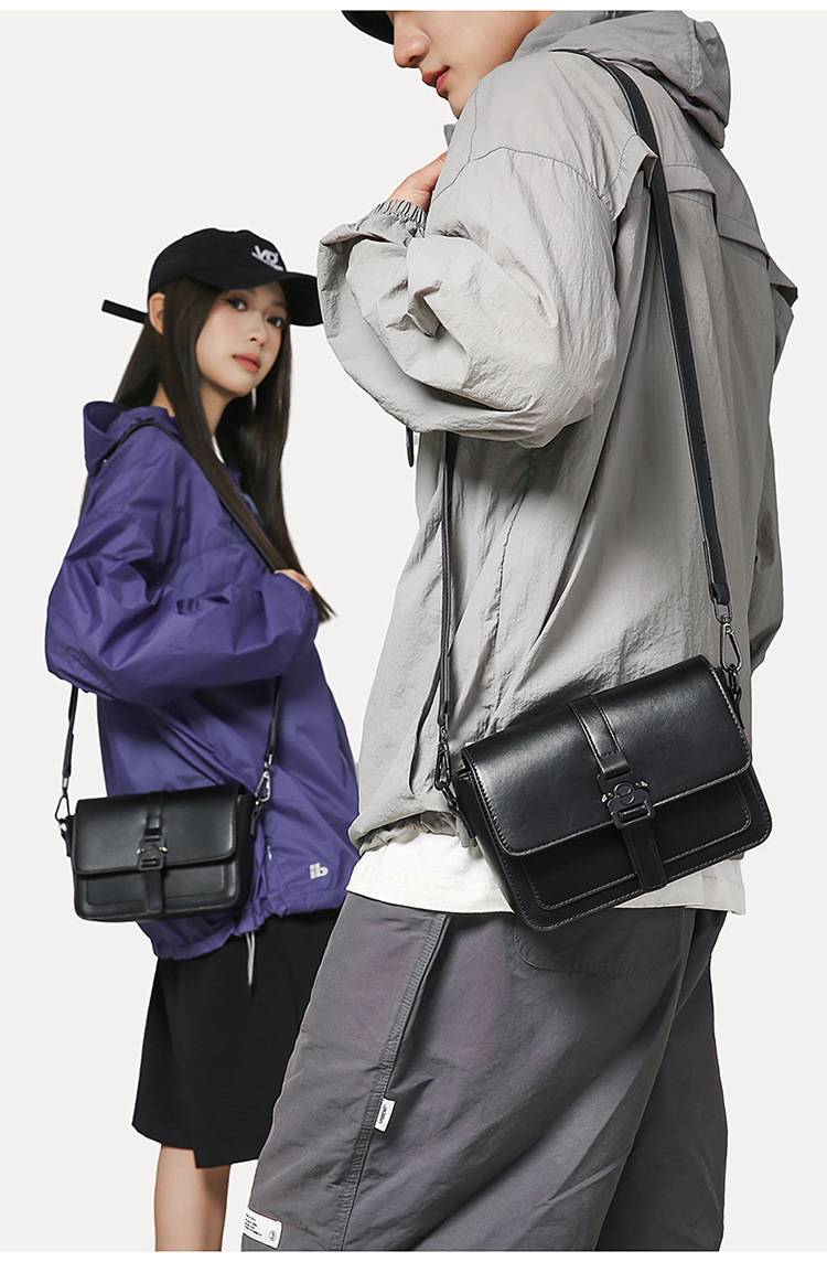 Borsa a tracolla da uomo in stile Sling Bag, design di nicchia, alta qualità estetica, piccola borsa quadrata, trendy e_voghion.com