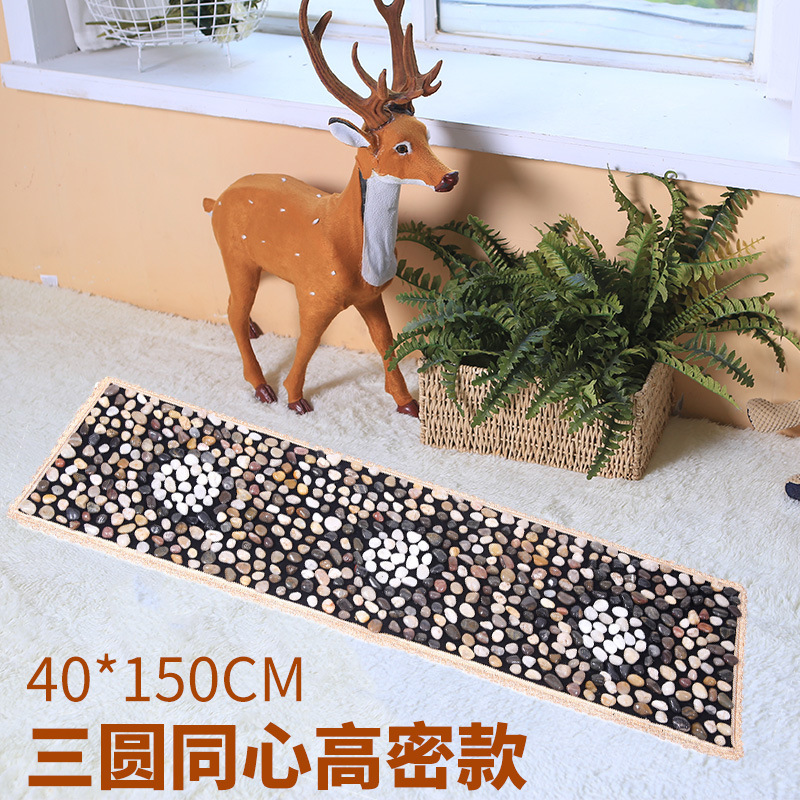 天然雨花石玉石足底マッサージマットマット石歩道指圧板家庭用足治療毛布|undefined