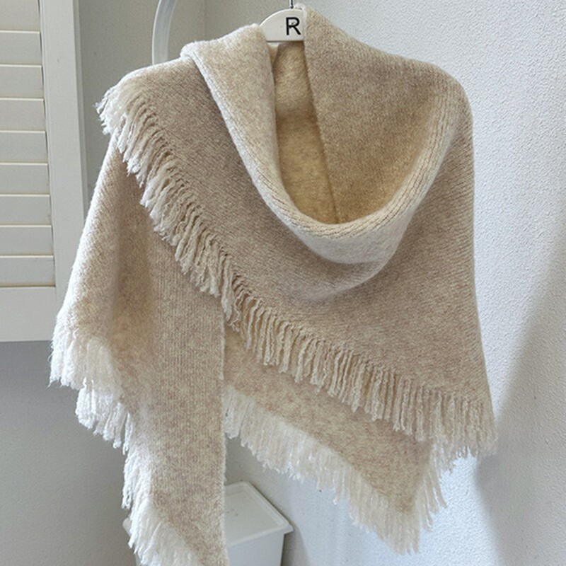 Cross-border Explosions Wool Shawl Women's Tassel Multi-functional Cardigan Autumn and Winter New Women's Temperament Scarf Cape