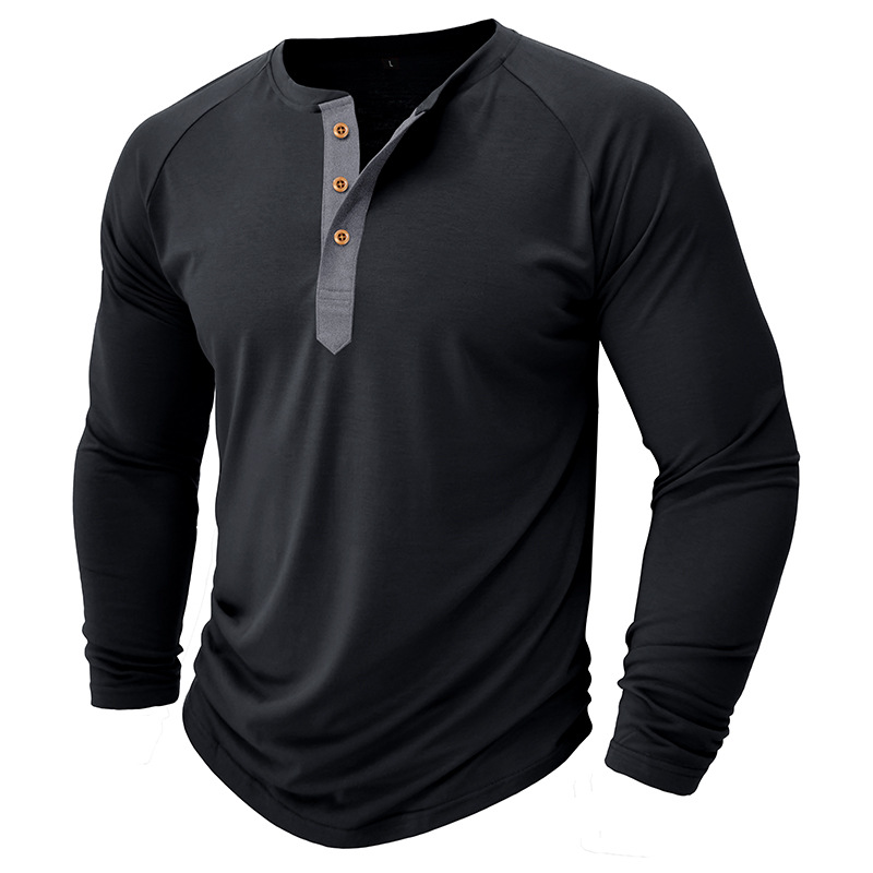 autumn and winter men's long-sleeved T-shirts, men's bottoming shirts, men's t-shirt clothing processing_voghion.com