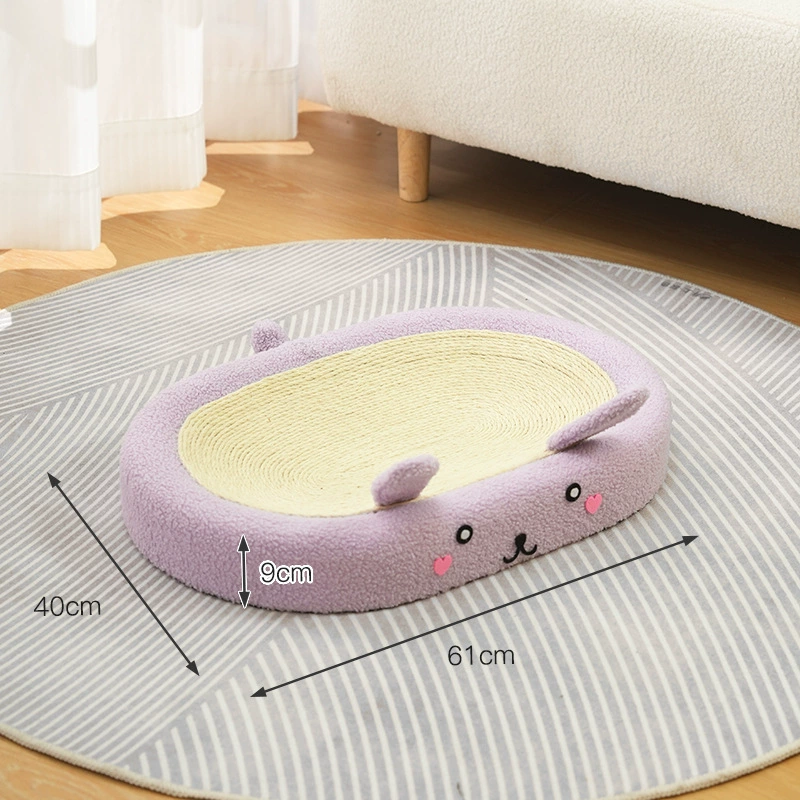 Jute cat scratch board cat bed wear-resistant non-shedding hemp rope integrated paw board large cat