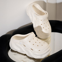 厚底洞洞鞋eva女沙滩浴室洗澡防滑办公室包头懒人半拖鞋批发外穿