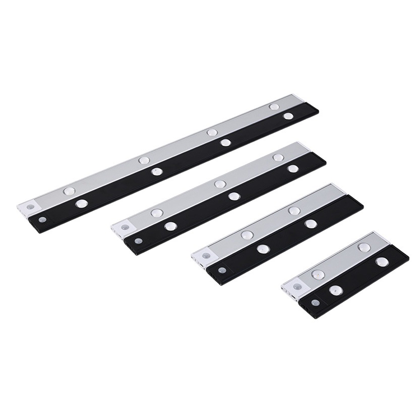 Inteligente LED luz del sensor del cuerpo humano ultrafino ojo de gato barra de luz de la colina recargable autoadhesiva armario gabinete del vino tira de luz