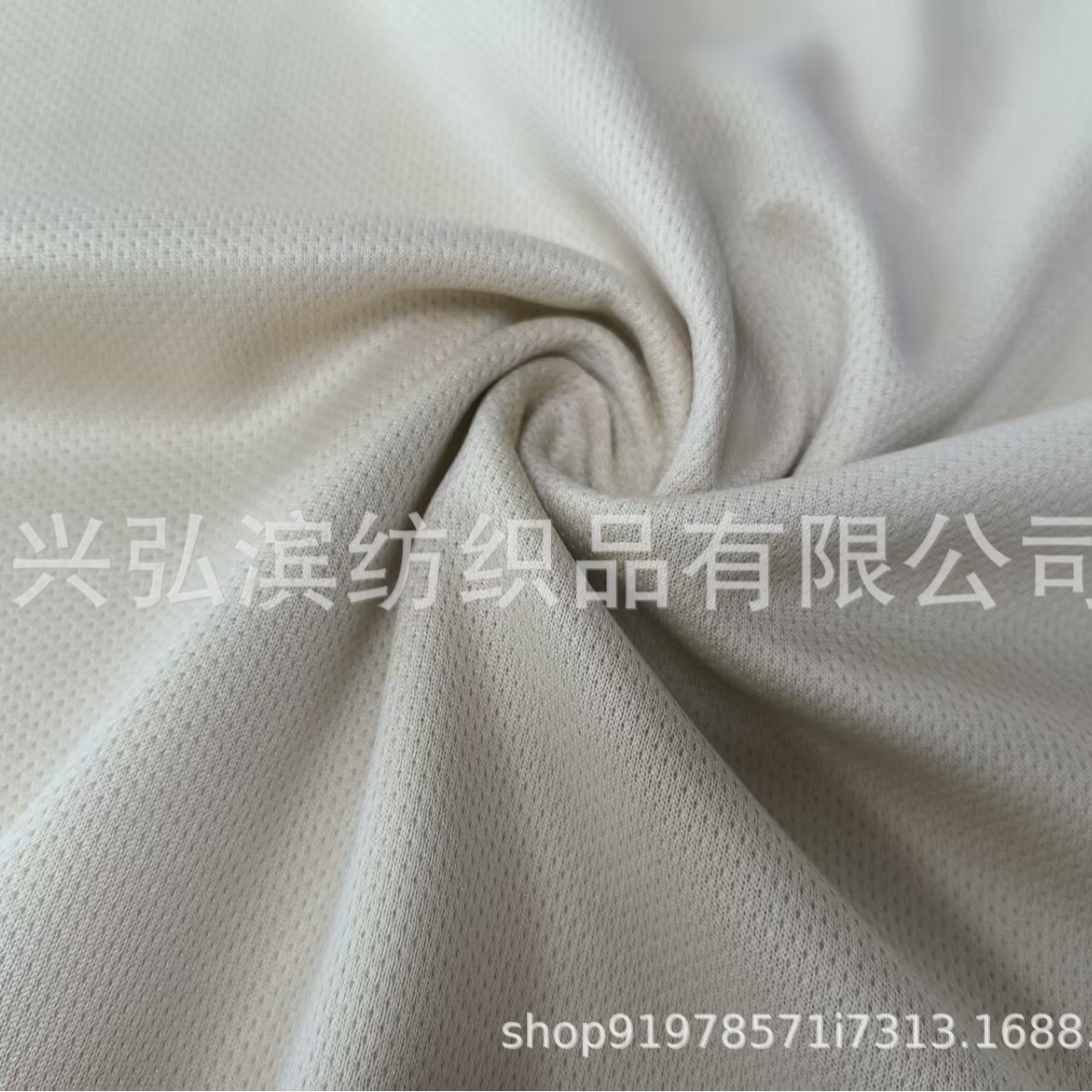 140克点子鸟眼布涤纶针织面料 透气吸湿排汗T恤运动面料GRS认证