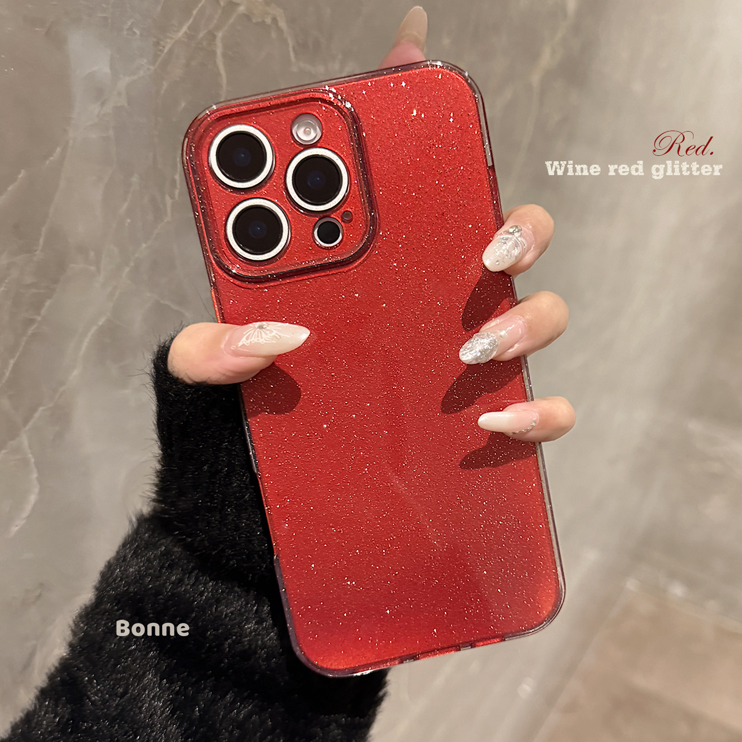 Funda para teléfono iPhone 17 con purpurina de doble capa, funda simple para iPhone 15 Pro Max, funda suave para iPhone 13, cobertura total para iPhone 14 Pro, compatible con iPhone 11