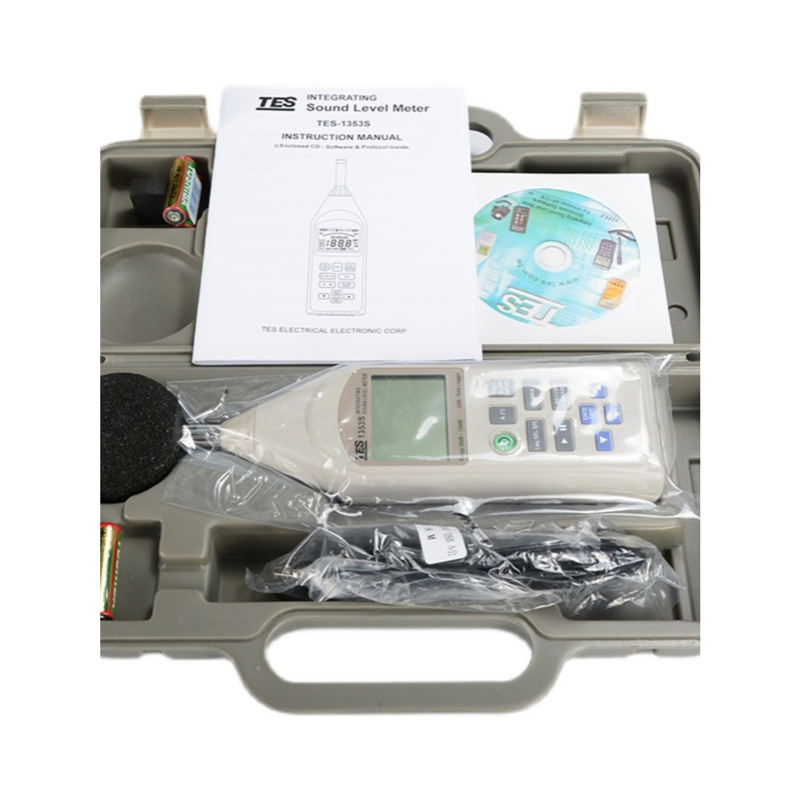 台湾泰仕TES-1353S分贝仪专业USB积分式声级计噪音计高精度