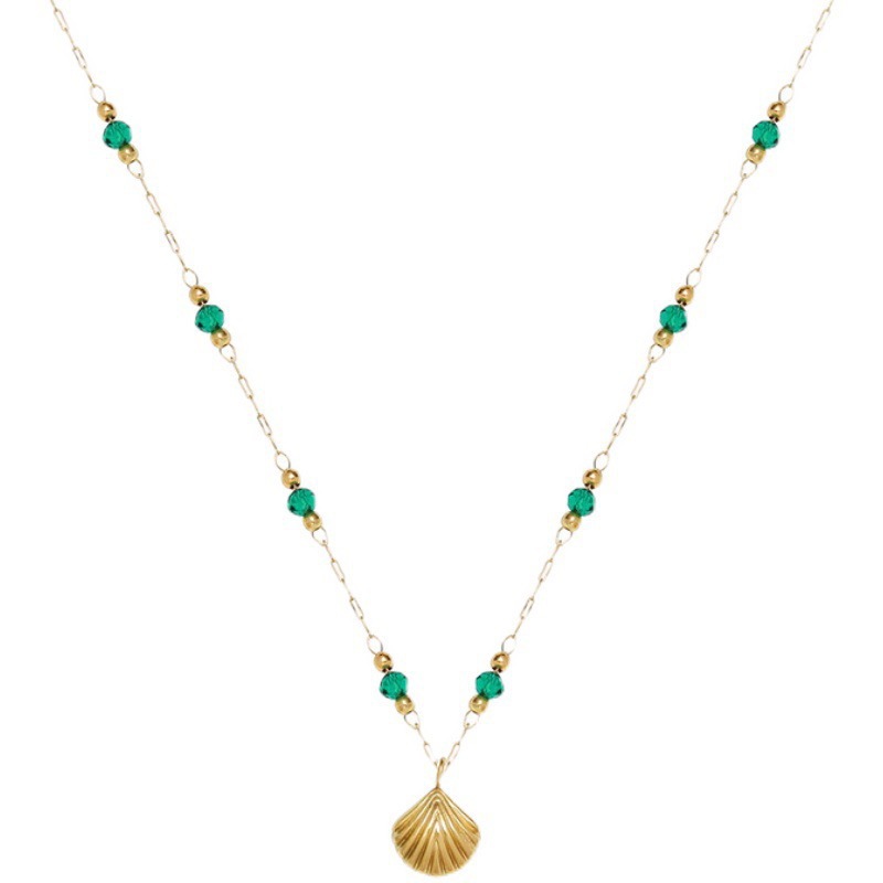 10g Weight 0.03µm-0.05µm Gold Plating Thickness PVD Coated Gold Plating Process Real Gold Plated Plating Material 304 Stainless Steel Pendant Material PVD Coated Real Gold Plated 18K Gold Shell 304 Stainless Steel Resin Elegant Waterproof Non Tarnish 304 Stainless Steel Pendant Necklace