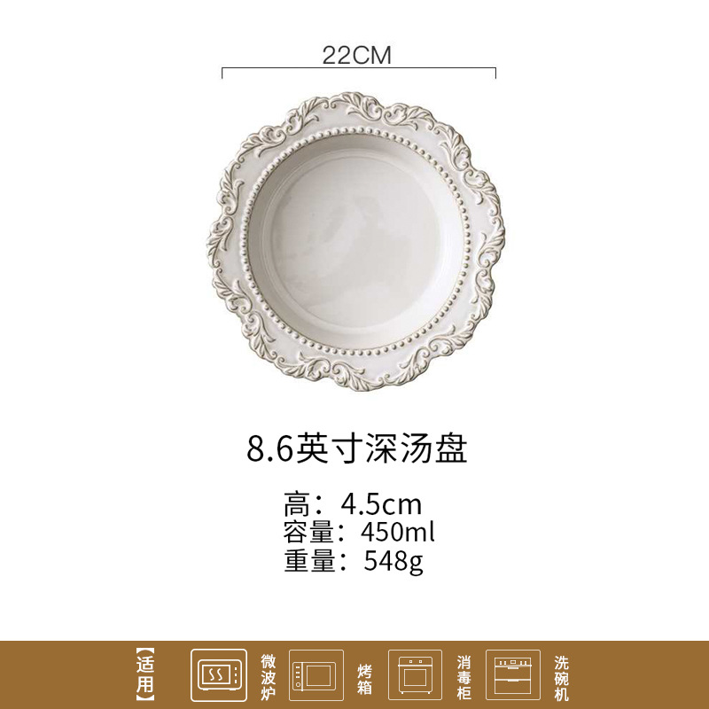 8.6 "딥 수프 플레이트
