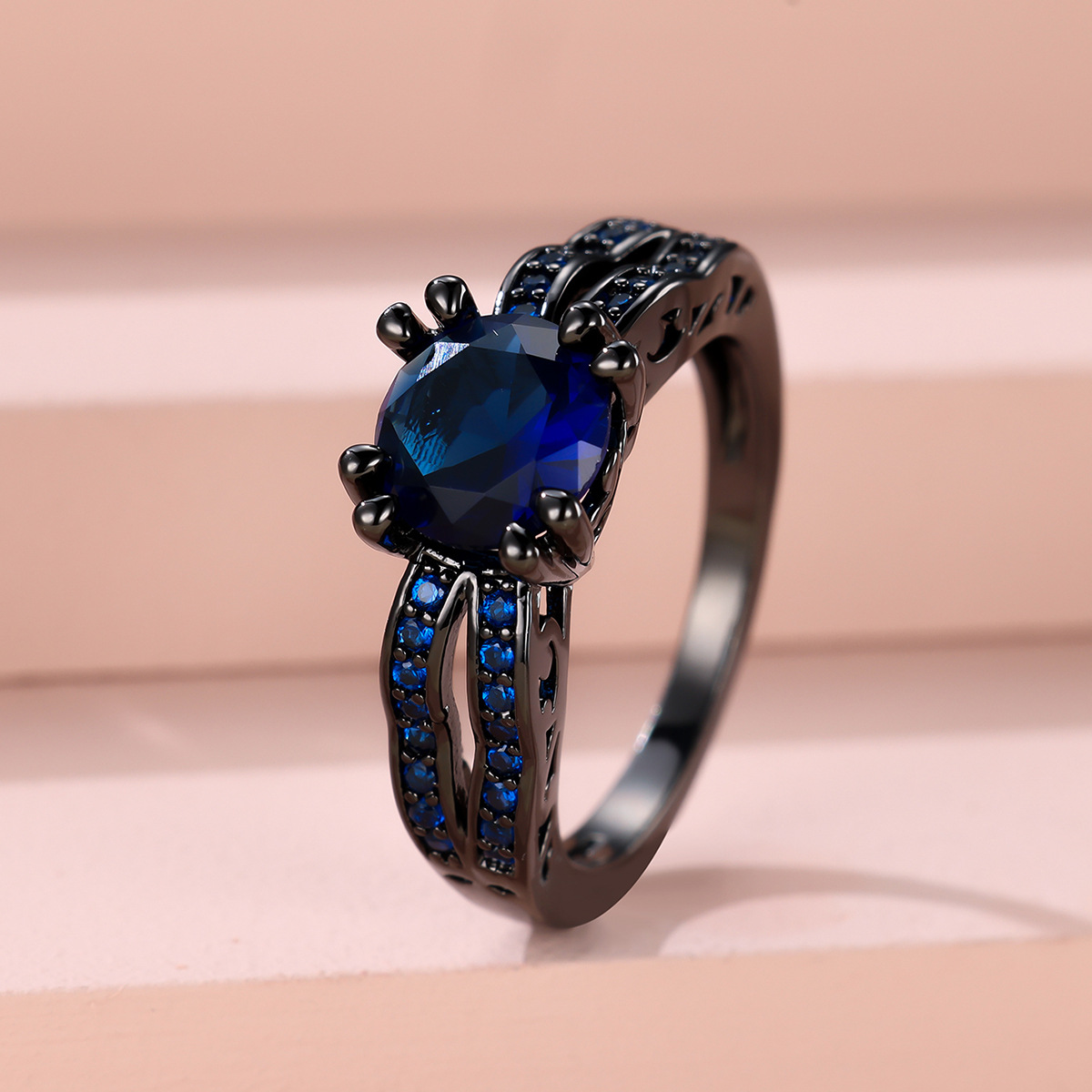 Oval Marquise And Pear Ring Set For Women Bezel Set Gold Plated_voghion.com