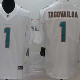 橄榄球Los Angeles Chargers Justin Herbert海豚队刺绣3代