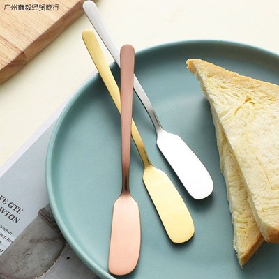 日式黄油刀牛油刀奶酪甜品抹酱刀涂抹刀果酱抹刀304不锈钢西餐刀|ms