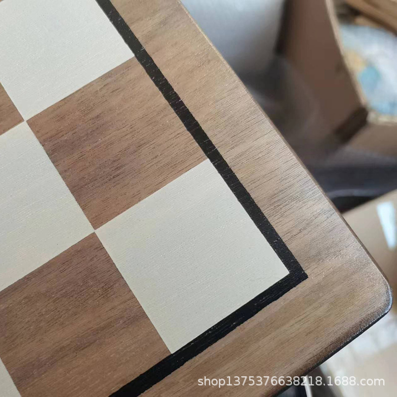 Juego de Ajedrez Magnético 2 en 1 de Madera de Nogal Plegable para Niños y Adultos image 3