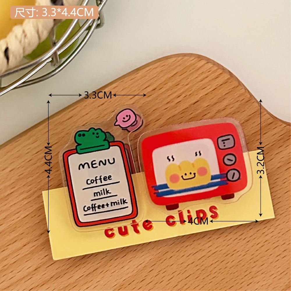 Tengyi original lindo pequeño clip de sellado de alimentos para animales clip de PP de alto aspecto chica estudiante carpeta multifuncional