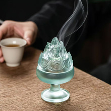 天青色琉璃博山炉袖珍精巧随身携带办公室茶室小案几摆放工厂批发