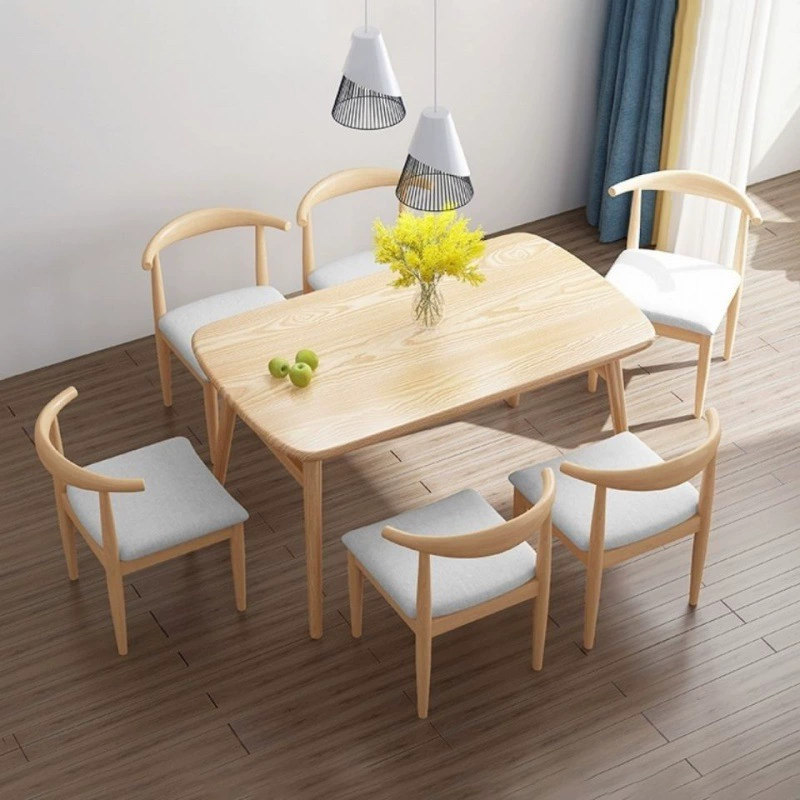 Dining Table Set, Modern Minimal Rectangular Table 120/140×60/80×75 cm, Seats 4–6, 3 Color Options