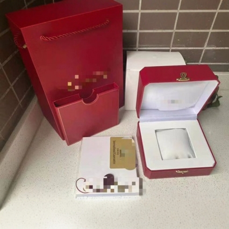 Kajia Red Watch Box Packaging Box Cartier Series Watch Box Full Set of Packaging Boxes