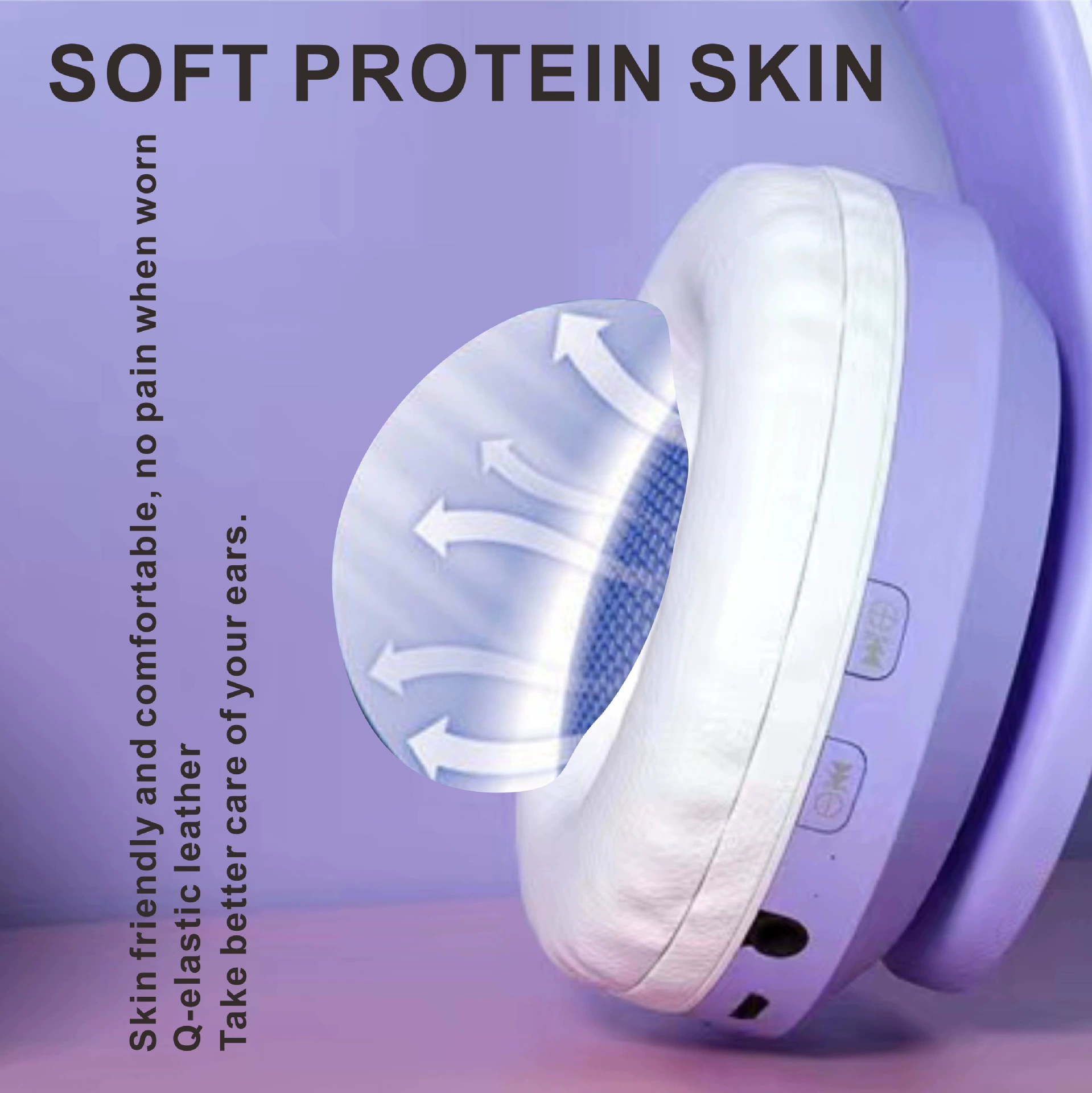 Bluetooth headphones, gradient LED, head‑worn/neckband, TWS and wired support