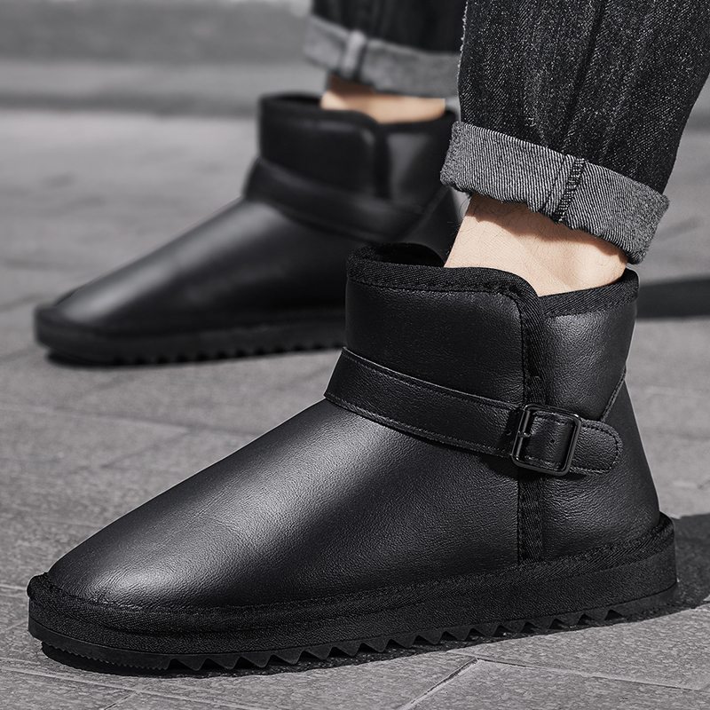 Nordost-Schneestiefel für Männer im Winter, warm und plüschig, dick, Größe 45, kurzes Rohr, Paar 46, Brot, große Baumwollschuhe für_voghion.com