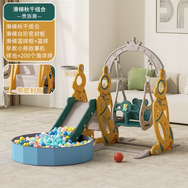Astronaut, slide, swings, ball pool