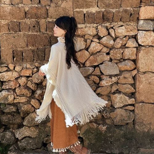 Winter Corduroy Semi-annual High-Waist Slimming Word Semi-annual Long-Sleeved Thick Umbrella Skirt for Women