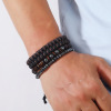 Magnetic woven adjustable beaded bracelet, European style