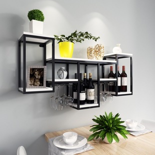 Light Luxury Modern Wall Wine Rack Wine Cabinet Restaurant Hotel Background Decoration Red Wine Rack Wall-Mounted Simple Storage New Product