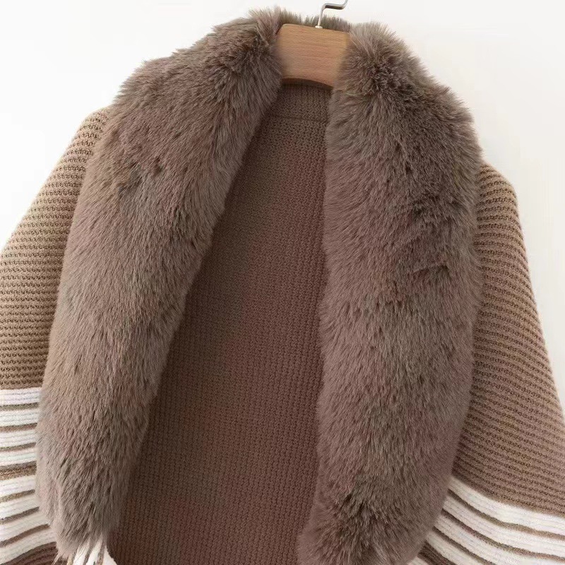 320g Weight Shawl Classification Holiday, Banquet, Travel Occasion Women's Streetwear Stripe Polyester Tassel Shawl