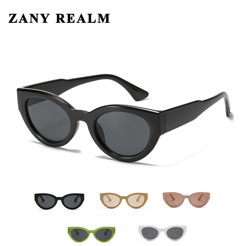 Nueva moda nacional retro ojo de gato gafas de sol hombres y mujeres UV400 color claro Comercio exterior tiktok Internet celebridad gafas de sol suministro directo de fábrica