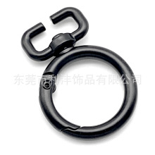 锌合金扣具方尾尾金属弹簧圈包包狗扣五金吊钟狗箱包扣厂家批发