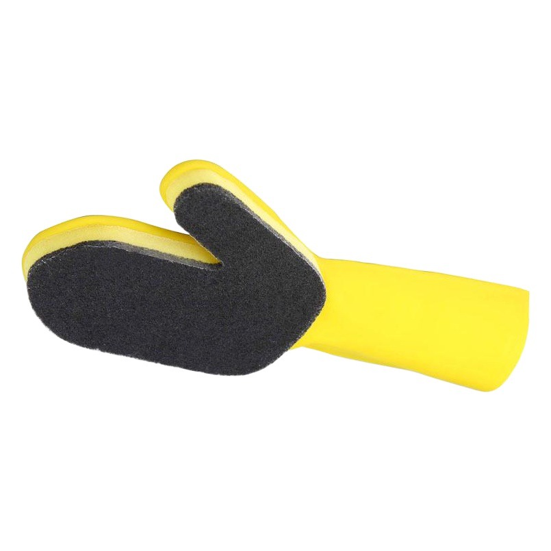Esfregadora de limpieza guantes de látex cocina lavado tazón limpieza del hogar guantes de goma lavado del hogar Negro