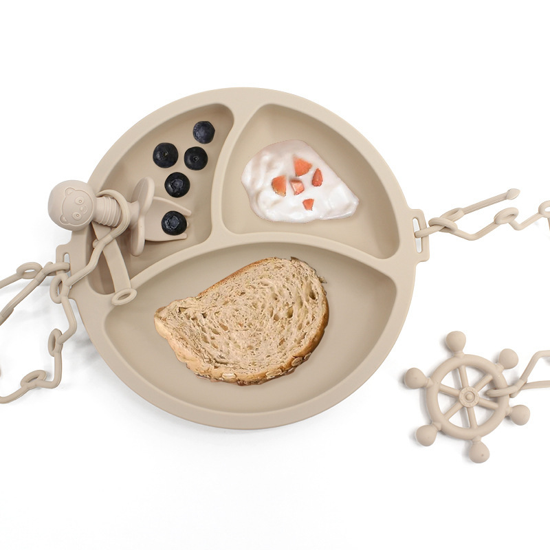 Amazon nuevo plato de silicona para bebés plato de comedor para bebés plato de comedor para niños plato de comedor para bebés plato de comedor