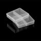 Fixed 2 grid needle and thread paper clip parts square storage box jewelry fish hook bait separated transparent PP plastic box