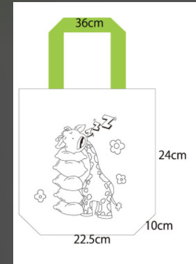 Niños hechos a mano DIY pintando bolsas de graffiti personalizadas regalo de jardín de infantes dibujos animados no tejidos pintura relleno bolsas de mano