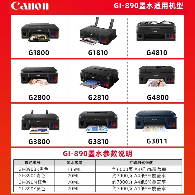 Tinta de impresora Gl-890 Canon original