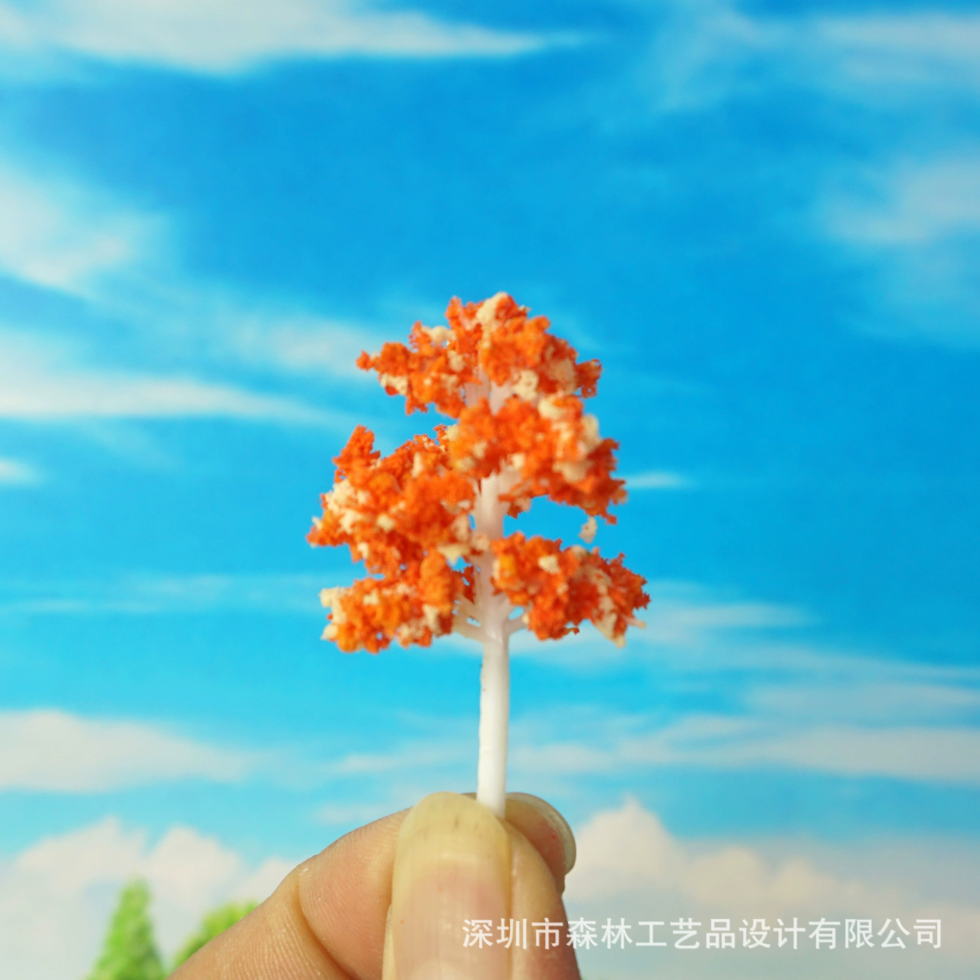 Модель здания дерево мох микроландшафтный фон зеленое искусственное дерево аксессуары для микропейзажа Белый стержень баньян дерево