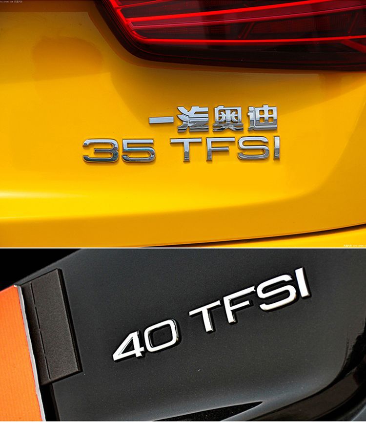 Audi A4L rear emblem, 45 emblem, four-wheel drive, 40TFSI, engine displacement lettering, decorative number sticker, 1.8T, 2.0T, rear car emblem