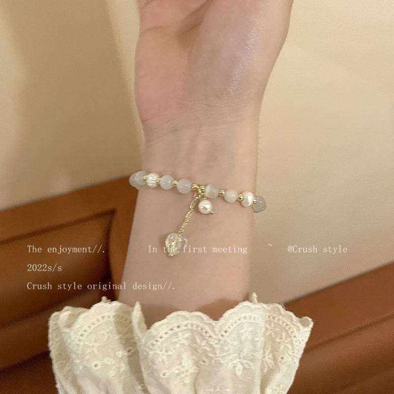 Brand small crystal bracelet pearl