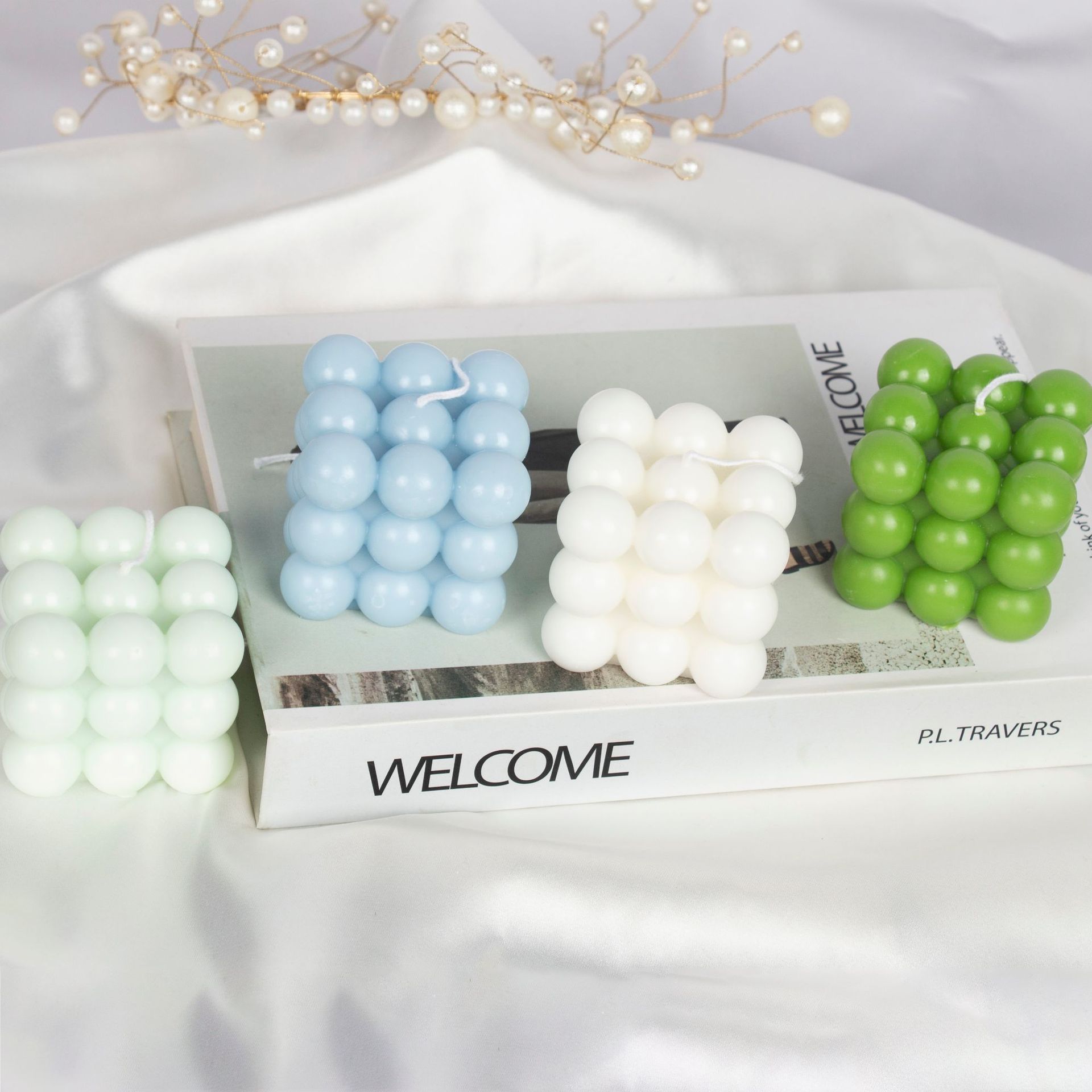 Vela aromática creativa con cubo de Rubik de color viento, venta al por mayor, decoración del hogar, regalo de cumpleaños, recuerdo