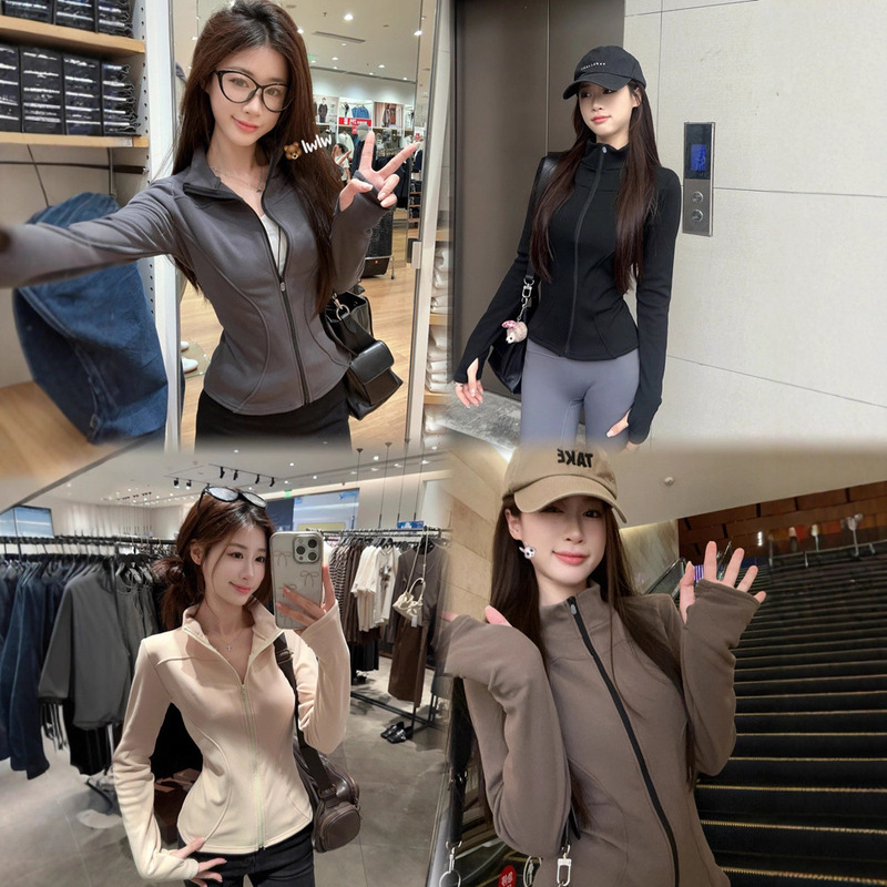 Autumn and Winter Korean Style New Velvet Velvet Cardigan Jacket Slim Fit Sportswear Zipper Top Women's Clothing