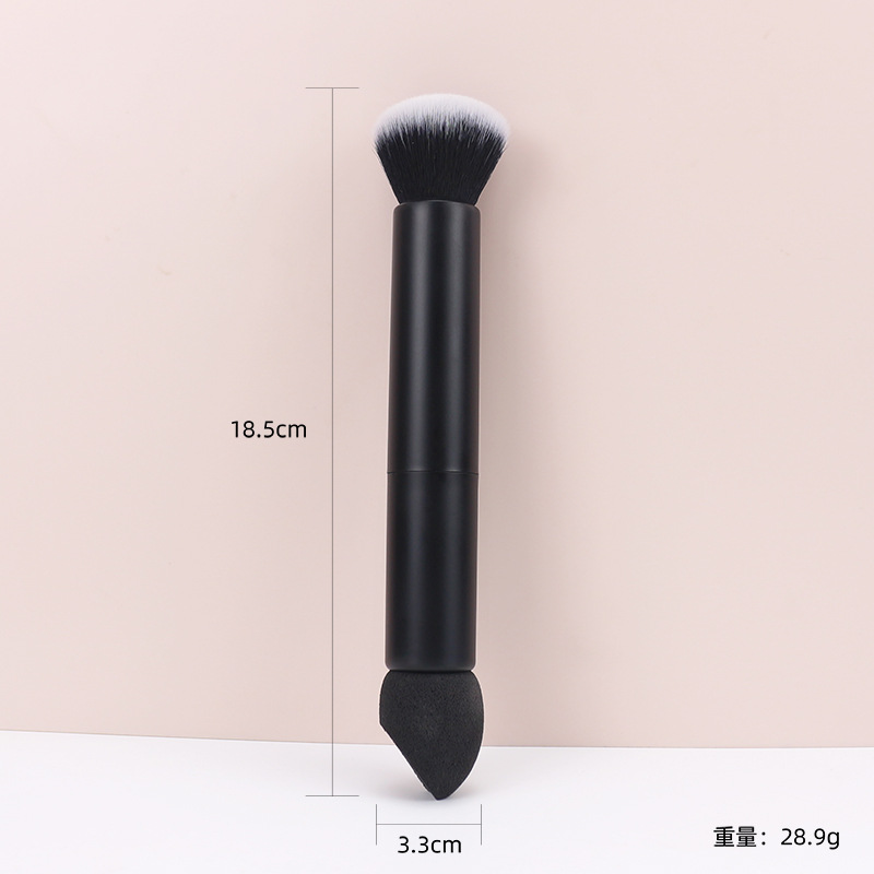 Cepillo de belleza en forma de gota de doble punta, esponja de huevo de belleza en seco y húmedo de doble uso, sombra de nariz, sombra de la línea del cabello, barra de reparación del cabello