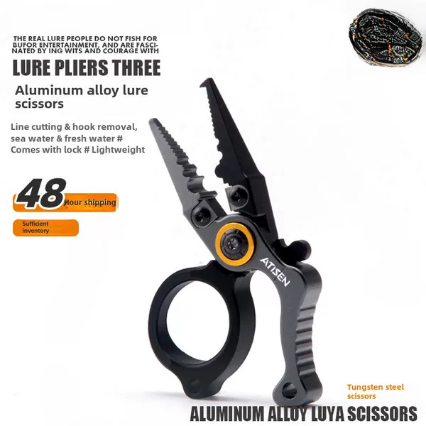Factory in stock new product aluminum alloy pliers with lock mini road Asia pliers open loop cutter fishing line cutting ring pliers