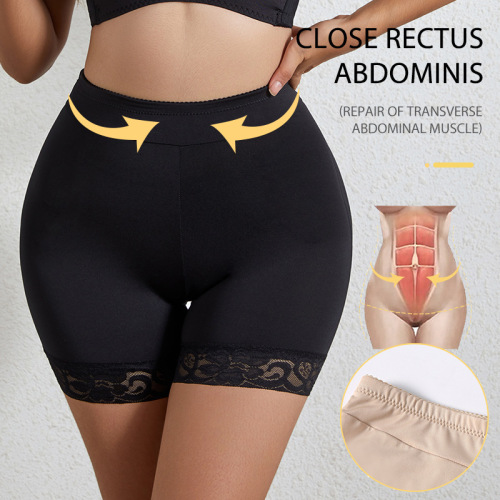 Women's belly-control butt-lifting pants with padded buttocks, peach buttocks and beautiful butt shaping pants, cross-border large size breathable high-waisted fake butt pants