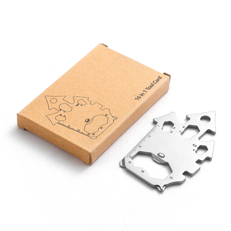 Herramienta de bolsillo de regalo llavero multifuncional herramienta multiusos tarjeta EDC camping al aire libre portátil pequeños accesorios