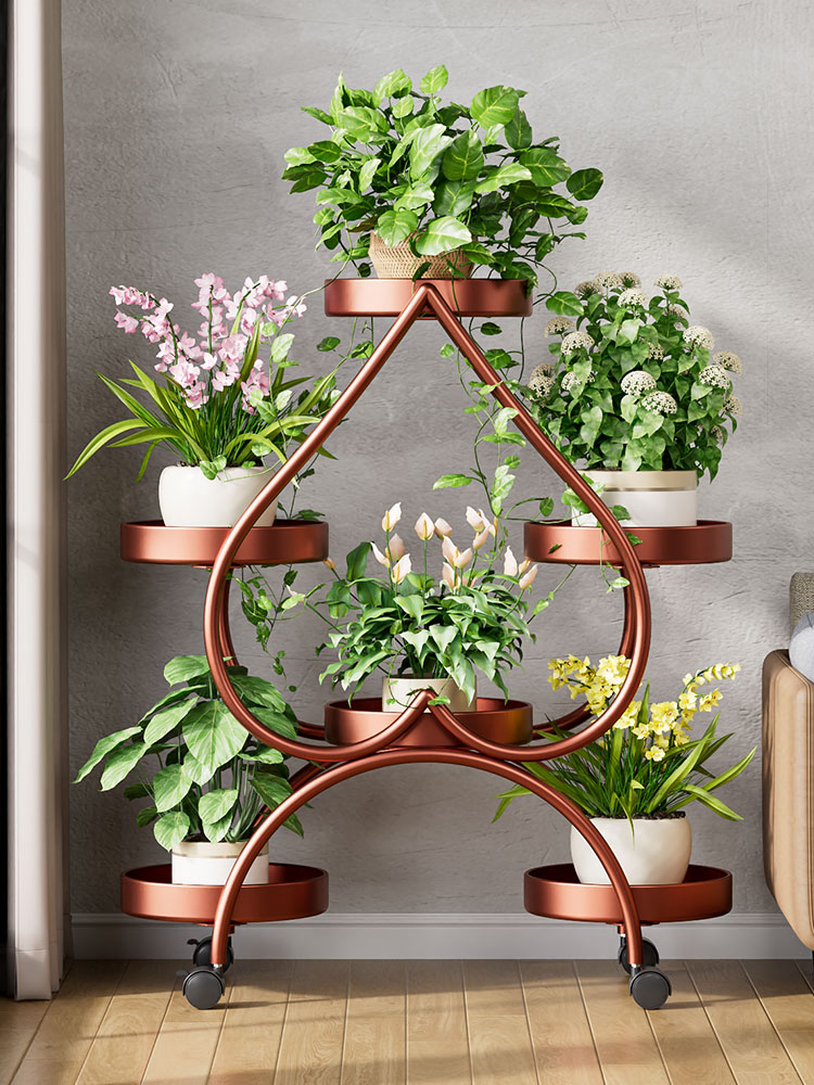 업그레이드된 구리색 - 대담하고 두꺼워진 6개의 냄비 [무료 범용 휠]