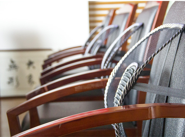Car Seat Summer Ice Silk Lumbar Support Breathable Waist Support Chair Back Cushion Small Leather Cushion Massage Office Backrest