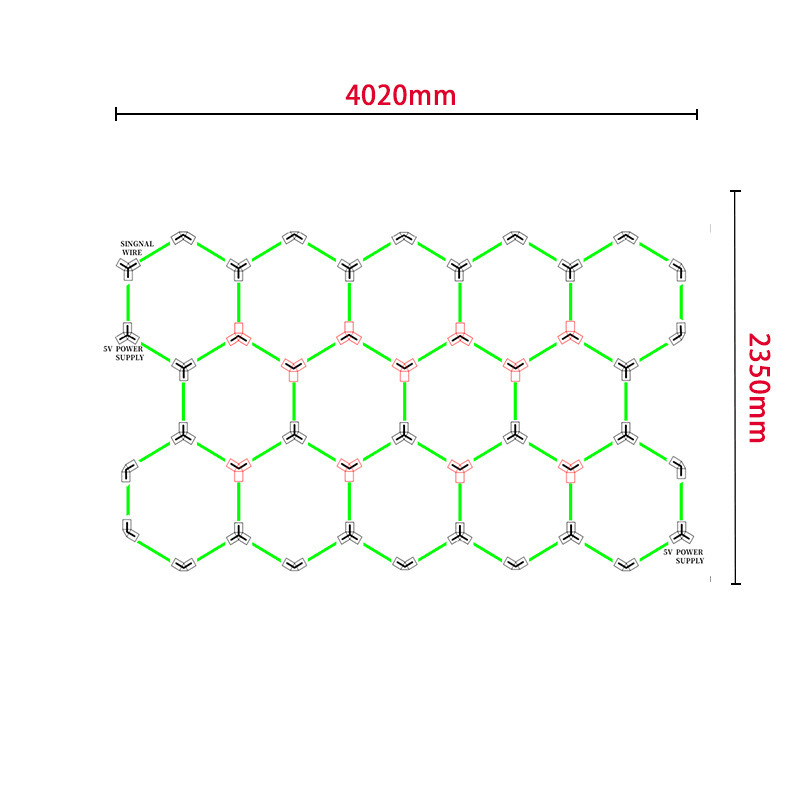 Transfronterizos led luz de atmósfera RGB amplio voltaje 110V colorido panal lámpara hexagonal para garaje lavado de automóviles panal lámpara de empalme