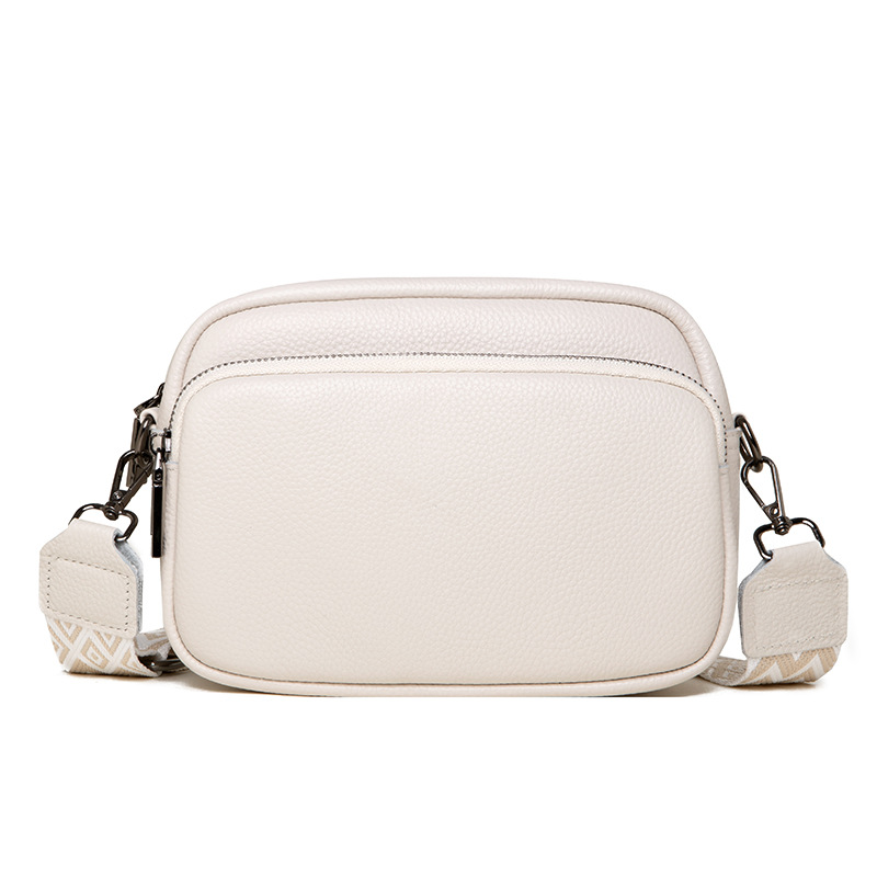 DENK Cross-border Genuine Leather Women's Bag 2025 New Trendy Fashion Niche Shoulder Crossbody Bag Top Grain Cowhide Small Square Bag - Thumbnail 6
