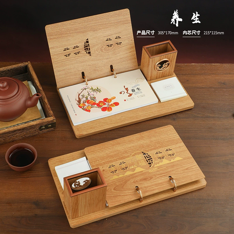 Wooden desk calendar, custom-made, ethnic style