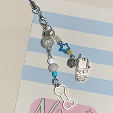 小狗来电|手作串珠小众可爱ins多巴胺电话小灵通星星挂链ccd链